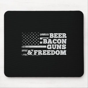 Bierspek Pistolen en Freedom American Flag Muismat