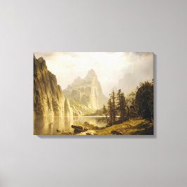 Bierstadt Albert Merced, de Yosemite-vallei Canvas Afdruk