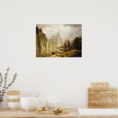 Bierstadt Albert Merced, de Yosemite-vallei Poster (Keuken)