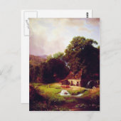Bierstadt Albert The Old Mill Briefkaart (Voorkant / Achterkant)