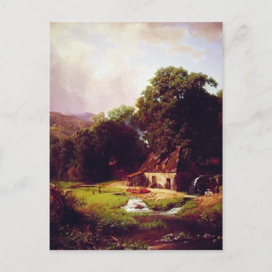 Bierstadt Albert The Old Mill Briefkaart (Voorkant)