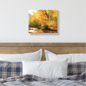 Bierstadt - Brook in Bossen, landschap Canvas Afdruk (Insitu (Slaapkamer))