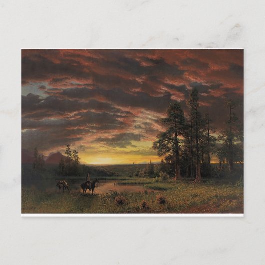 Bierstadt die Evening op de Prairie schildert Briefkaart (Voorkant)