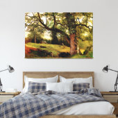 Bierstadt - Een pad door de bomen, Canvas Afdruk (Insitu (Slaapkamer))