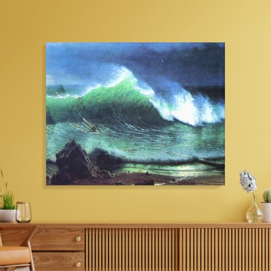 Bierstadt - Emerald Zee, bekende schilderij, Canvas Afdruk (Insitu (Woonkamer))