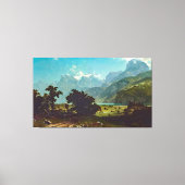Bierstadt Lake Lucerne Painting Canvas Afdruk (Voorkant)