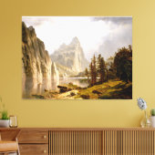 Bierstadt - Merced River, Yosemite Valley Canvas Afdruk (Insitu (Woonkamer))