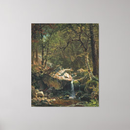 Bierstadt Mountain Brook Landscape Painting Canvas Afdruk