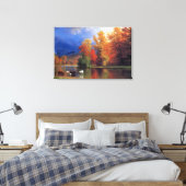 Bierstadt over het Saco schilderen Canvas Afdruk (Insitu (Slaapkamer))