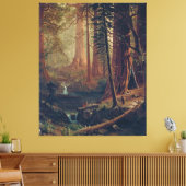Bierstadt Redwood Trees schilderen Canvas Afdruk (Insitu (Woonkamer))