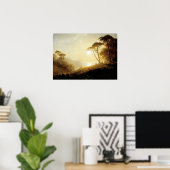 Bierstadt - scène in de vallei van yosemite poster (Thuiskantoor)