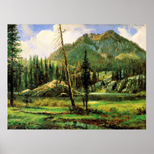 Bierstadt - Sierra Nevada Mountains, fine kunst Poster