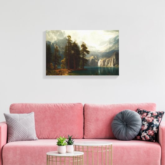 Bierstadt Sierra Nevadas Canvas Afdruk (Insitu (Woonkamer))