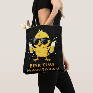 Biertijd Madafakas Grappig Meme Duck Goose Retro Draagtas