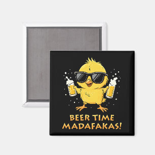 Biertijd Madafakas Grappig Meme Duck Goose Retro Magneet