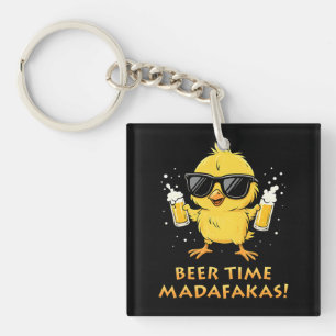 Biertijd Madafakas Grappig Meme Duck Goose Retro Sleutelhanger