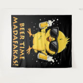 Biertijd Madafakas Grappige Meme Eend Gans Retro Wandkleed (Voorkant (horizontaal))