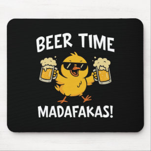 Biertijd Madafakas Grappige Meme Eend Met Bier Chi Muismat