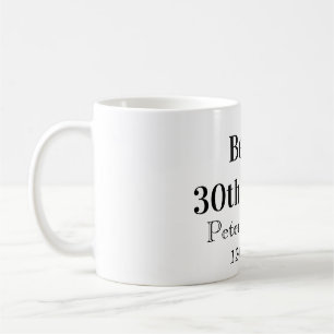 Biertjes tot 30e verjaardag naam datum man stijlvo koffiemok