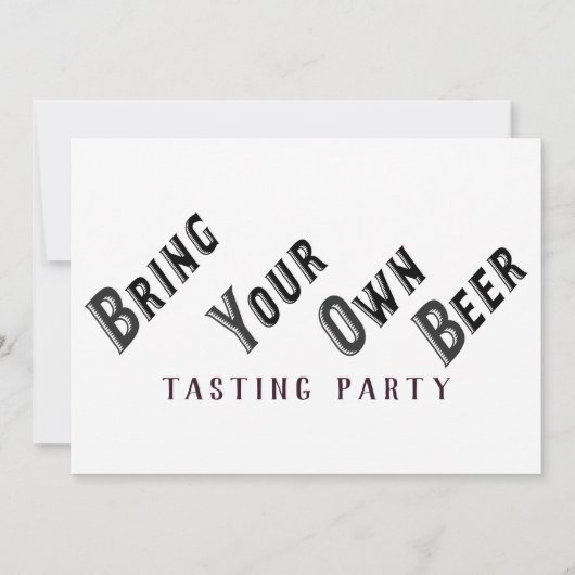 Biervluchten Breng-je-eigen-bier Proeverij Feestje Kaart (Achterkant)