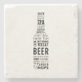 Biervormig Stenen Onderzetter (Voorkant)