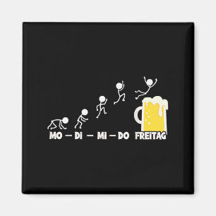 Bierweek maandag vrijdag weekend grappig bier fan magneet