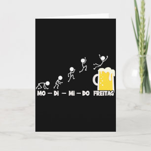 Bierweek maandag vrijdag weekend grappige bierfan kaart