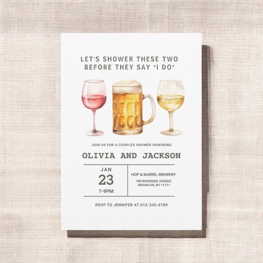 Bierwijnbrouwerij Waterverf Koppels Douche Kaart