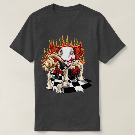 Biery Clown with Chessboard Chess T-shirt (Design voorkant)
