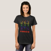 Biesensor op biseksuele bi Pride Humor LGBTQ Singl T-shirt (Voorkant volledig)