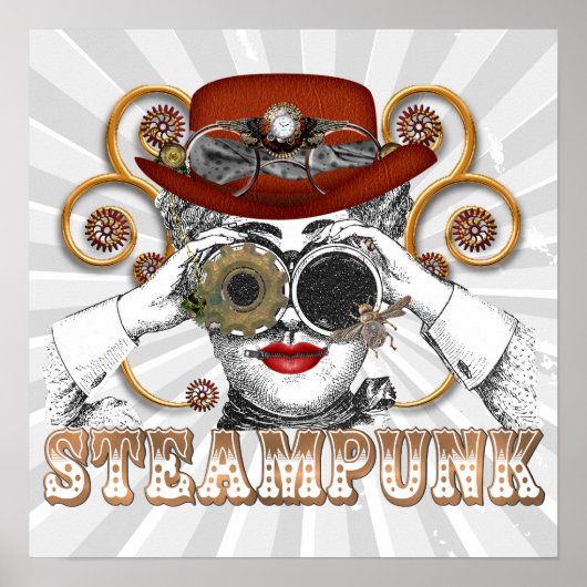 biespunk collage kunst poster (Voorkant)