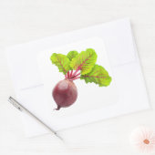 Biet met grote bladeren vierkante sticker (Envelop)