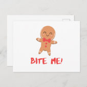 Bietel me! Gingerbrood Man Briefkaart (Voorkant / Achterkant)
