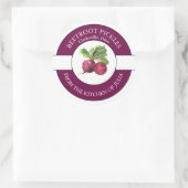 Bietenaugurk-etiket Ronde Sticker (Tas)