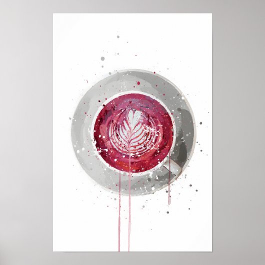 Bietroot Latte Poster (Voorkant)