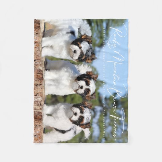 Biewer Terrier Blanket Fleece Deken (Voorkant)
