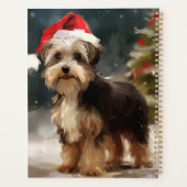 Biewer Terrier Chien dans Noël de neige (Dos)