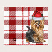Biewer Terrier Chien de vacances Rouge Plaid Noël (Outside Unfolded)