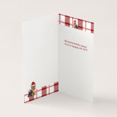 Biewer Terrier Chien de vacances Rouge Plaid Noël (Inside)