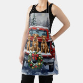 Biewer Terrier Christmas Red Truck Holiday Schort (Insitu)