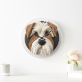 Biewer Terrier Dog 3D geïnspireerd Grote Klok (Huis)