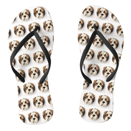 Biewer Terrier Dog 3D geïnspireerd Teenslippers (Voetbed)