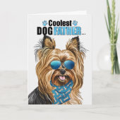 Biewer Terrier Dog Coolest Dad Ooit Vaderdag Feestdagen Kaart (Voorkant)
