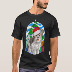 Biewer Terrier Dog Santa kerstboom Decor Gift T-shirt