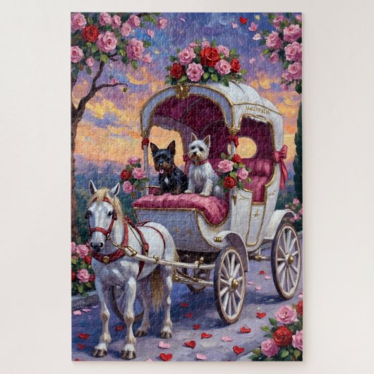 Biewer Terrier Dog Valentine's Day Legpuzzel (Verticaal)