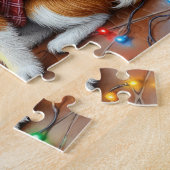 Biewer Terrier Fireplace with Christmas Lights Legpuzzel (Zijkant)