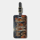 Biewer Terrier Halloween Spooky Bagagelabel (Voorkant verticaal)