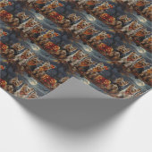 Biewer Terrier Halloween Spooky Cadeaupapier (Hoek)