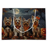 Biewer Terrier Halloween Spooky Groot Cadeauzakje (Voorkant)
