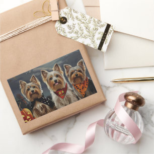Biewer Terrier Halloween Spooky Rechthoekige Sticker